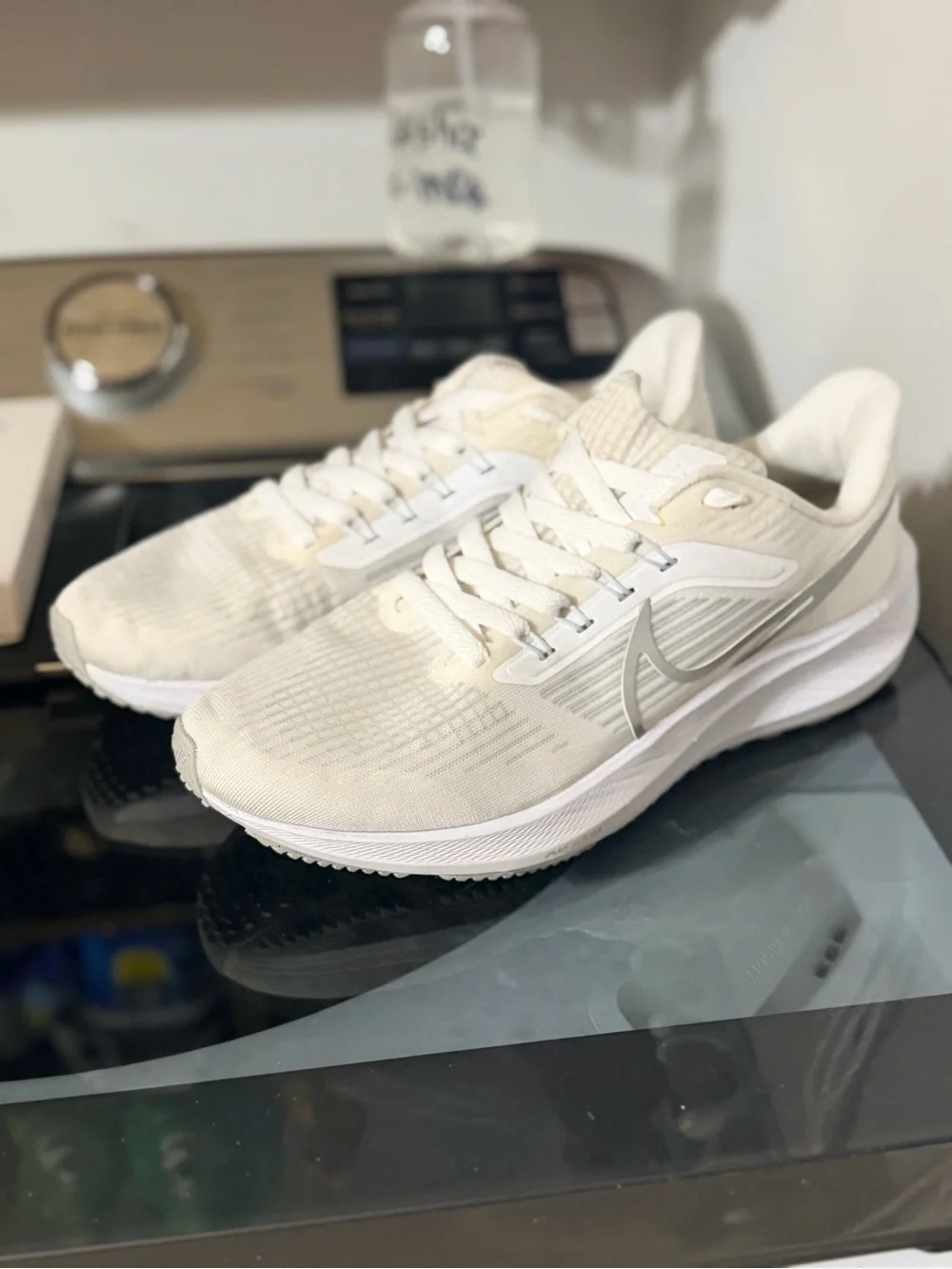 Nike Air Zoom Pegasus 39 Womens 9.5 White Pure Platinum Running Shoes DH4072-100